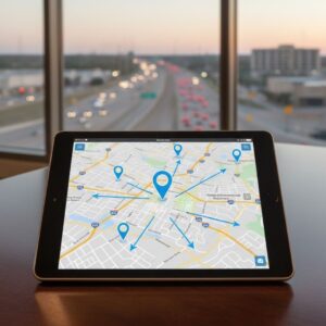 Map view showing strategic commercial proximity