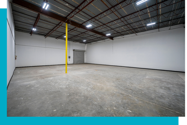A large warehouse space