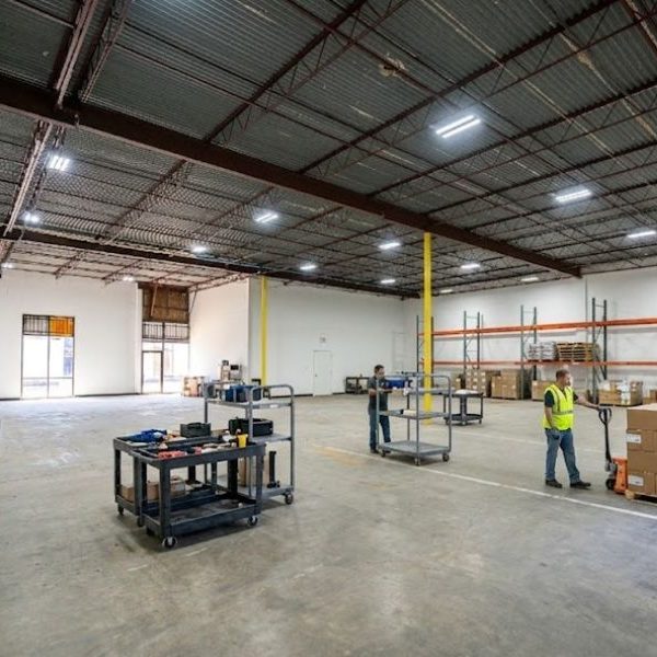 Manufacturing company with pallet jacks and hand carts